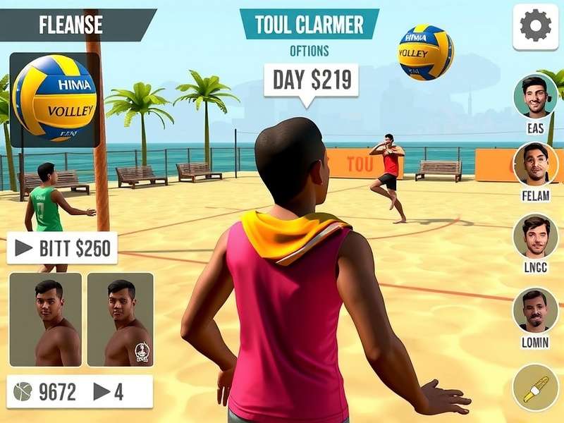 Mumbai Volley Hero tournament gameplay with multiple players